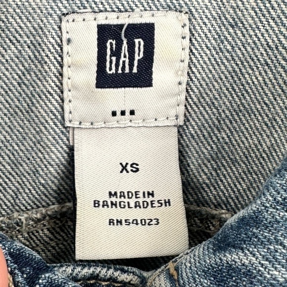 GAP Women’s Medium Wash Button Down Denim Jacket 100% Cotton Size XS - Picture 7 of 11